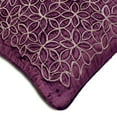 thumbnail image 2 of Pillow Case With Zipper, Decorative Purple 24"x24" (60x60 cm) Pillow Covers, Velvet Quilted Throw Pillow Covers, Floral Pattern Contemporary Style - Plum Furry, 2 of 4