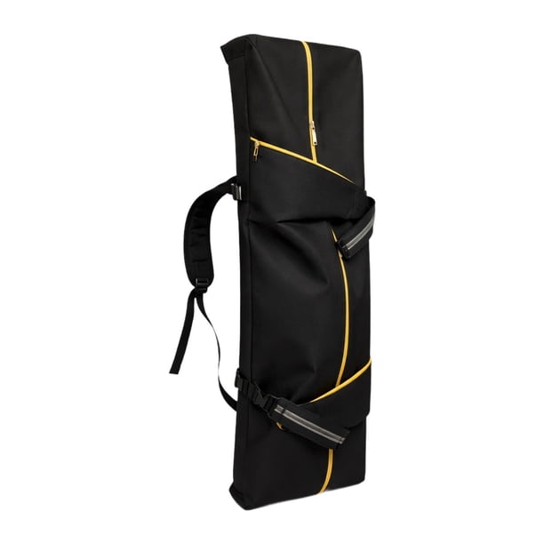 Mochila para monopatín, bolsa de almacenamiento, regalo, correa ajustable para hombro, práctica, para hombres y mujeres, organizador de equipo de Negro