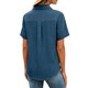 thumbnail image 4 of Camisas de Manga Larga para las Mujeres Suelto Ajuste Solapa Botón de Manga Corta Imitación Túnica de Lino, Camisas de Manga Larga para las Mujeres Bajo Scrubs Blusa Casual, 4 of 7