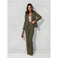 thumbnail image 4 of Women'S Two Piece Suits - Business Blazer Pants Suit Set, Professional Work Outfit for Office Green L, 4 of 8