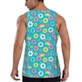 thumbnail image 3 of Fotbe Donut Pattern Men's Quick Dry Workout Tank Top Gym Muscle Tee Fitness Bodybuilding Sleeveless T Shirt Breathable Workout Shirt-XX-Large, 3 of 9