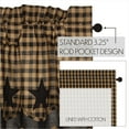 thumbnail image 5 of VHC Brands, Black Star, Cotton, 16x72, Scalloped Layered Valance, Black, 5 of 5