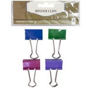 Leisure Arts Generic Multicolor Plastic Binder Clips, 4 Piece