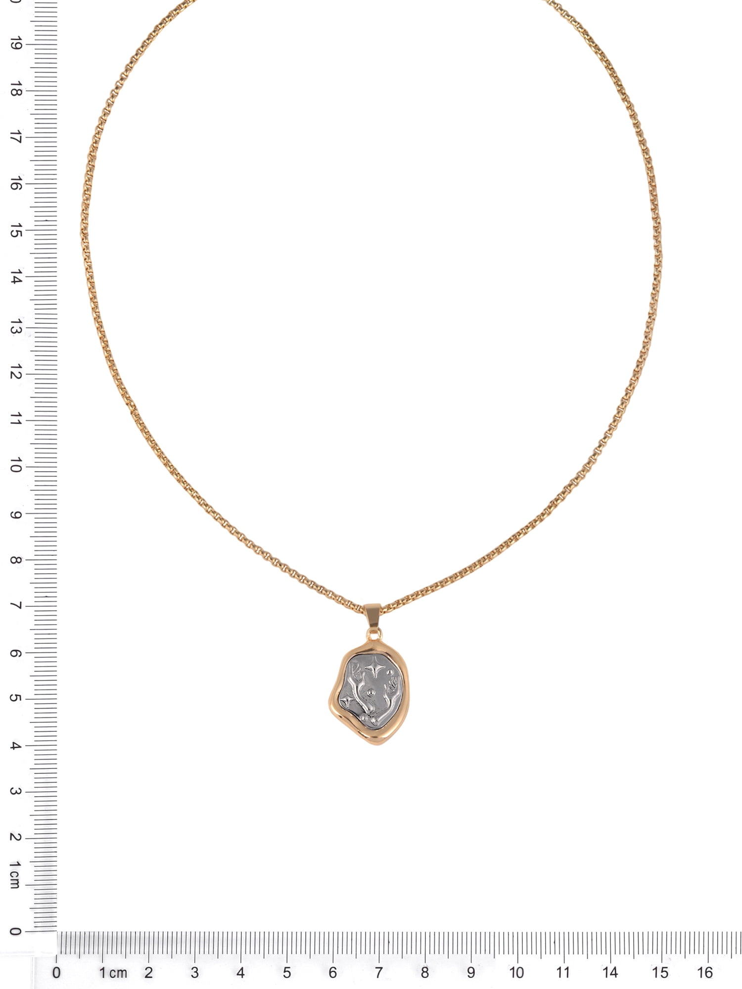Time and Tru Goldtone Silvertone Reversible Pendant "Virgo" Necklace