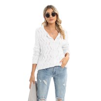 Women's Long Sleeve Open Front Lightweight Knit Crochet Cardigan Sweater Casual Loose Coat