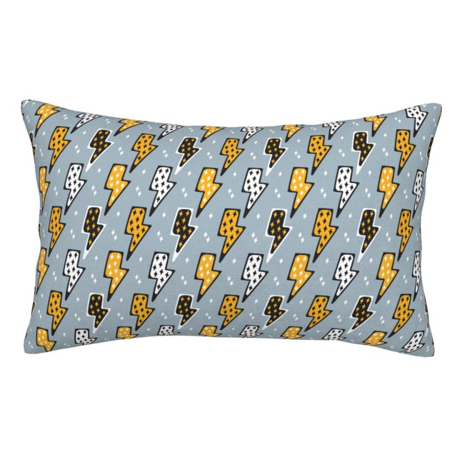 Fotbe Lightning Bolts Funda de Almohada Decorativa Estilo Occidental, Lujo en Algodón, Fundas para Almohadas King, Cojín Estampado para Decoración del Hogar-14"x20"