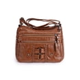 thumbnail image 2 of LAVA Crossbody Bags for Women Soft Leather Purses and Handbags Multi Pocket Large Capacity Casual Shoulder Bag Handbag for Travel Work, Gifts for Female, Mother (Brown), 2 of 9