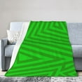 thumbnail image 2 of Green Geometric Abstract Texture Throw Blanket,Super Soft Anti-Pilling Flannel Bed Blankets, 40"x30", 2 of 8