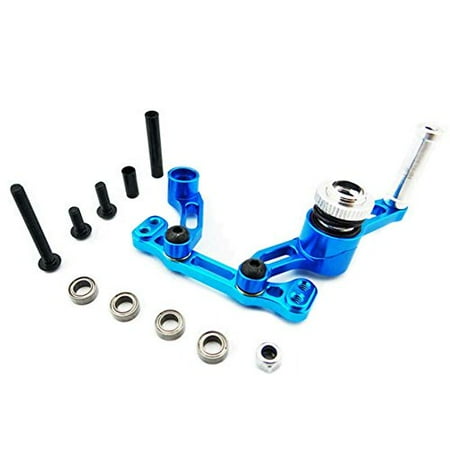 Steer Bellcrank - Hot Racing ECT4806 Aluminum Bellcrank Steering Saver with Bearings (blue) - ECX