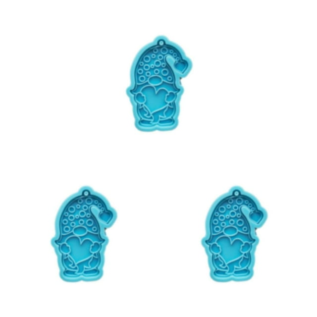 kurtrusly Lightweight Hanging Keychain Casting Molds Handmade Keyring Reusable Resin Mould Decoration Crafts A 3Set