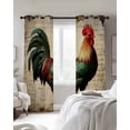 thumbnail image 4 of Farmhouse Rooster Blackout Curtains for Bedroom Living Room Darkening Curtains 54 Inch Long Vintage Watercolor Country Animals Short Curtain for Small Window Treatment Grommet Drapes 42"x54"x2, 4 of 9