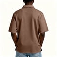 thumbnail image 6 of Men's Classic Fit Short Sleeve Dual Tipped Collar Polo Shirt Coffee M, 6 of 9