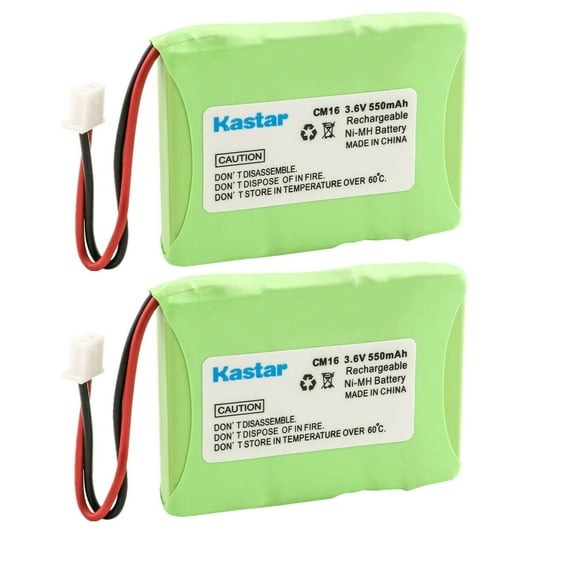 Kastar 2-Pack Battery 3.6V 550mAh Replacement for Aastra 23-0022-00, E0062-0068-0000, SN03043T-Ni-MH, Aastra 35ICT, 480i, 480i CT, 480iCT, 57i CT, 57ICT, 6757i CT, 6757ICT, 9480i CT, 9480ICT, CM-16