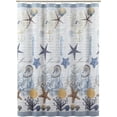 thumbnail image 2 of Under The Sea Seashell Polyester Ocean Fabric Blue Seaside Printed Waterproof Shower Curtain for Bathroom-48"W x 72"L (Pack of 1), 2 of 7