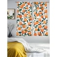 thumbnail image 4 of Orange Sheer Curtains 63 Inches Length 2 Panels Set, Window Sheer Curtains for Living Room/Bedroom, Summer Botanical Leaves Watercolor Light Filtering Rod Pocket Curtain 52''x63''x2, 4 of 8