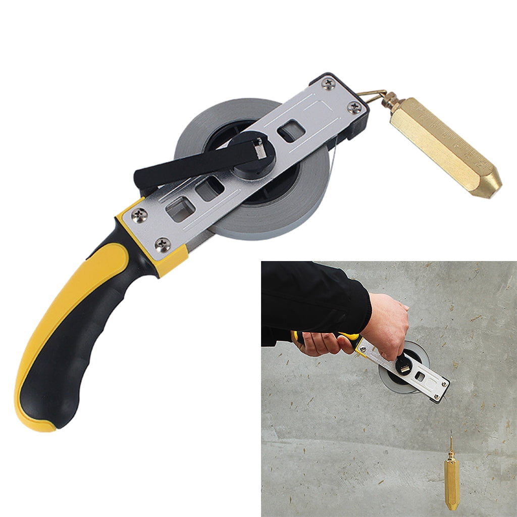 MOMOJIA Explosion-Proof Oil for Tank Gauging Tapes Handheld Carbon Steel Oil Gauging Tape with Plumb Bob Tape Measure 10/15/20m