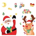 thumbnail image 4 of Pegatinas de copos de nieve para decoración navideña, pegatinas estáticas de Papá Noel, alce y muñeco de nieve, pegatinas para ventanas de Feliz Navidad, 4 of 4