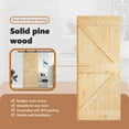 thumbnail image 4 of vidaXL NARVIK 33.5"x82.7" Solid Pine Wood Sliding Barn Door, Natural Brown, No Hardware Kits, 4 of 9