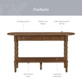 thumbnail image 5 of My Texas House Lewis Console Table in Warm Brown with Oval Top and Storage Drawers, 5 of 12