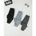 thumbnail image 5 of Toddler Boys Clothes Boys Pants Kids 3-Pack Joggers Toddler Cargo Casual Elastic Waist Pants for Boys 3T 4T 5T Size 6 7 Black Gray, 5 of 8