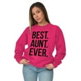 thumbnail image 4 of Best Aunt Ever Cute Favorite Auntie Women Crewneck Sweatshirt Brisco Brands L, 4 of 6