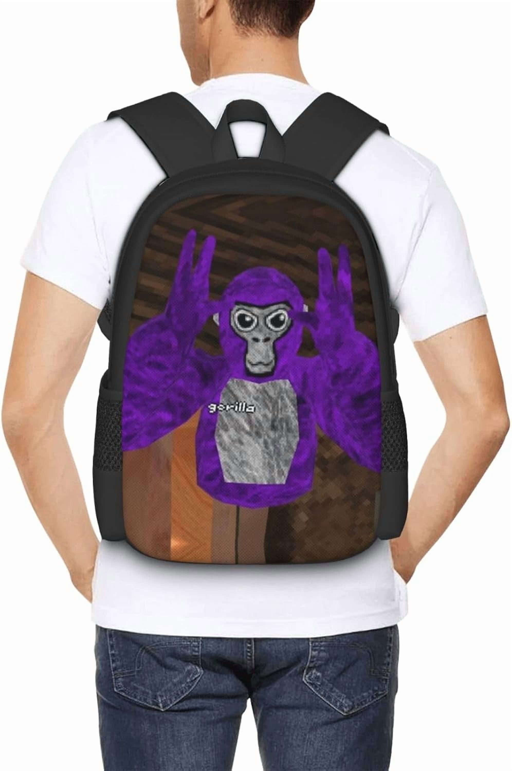Gorilla-Spiel-Rucksack Für Kinder – 30x13x40 Cm, Mit Gepolsterten Trägern & Seitentaschen