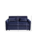 thumbnail image 5 of Futon Sofa Bed,3-in-1 Multi-Functional Corduroy Sleeper Couch Pull-Out Bed,Adjustable Backrest and Pillows, 5 of 7