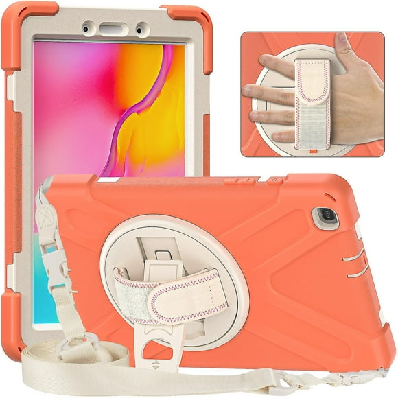 Funda para Samsung Tab A 8 2019 T290 con correa para el hombro y soporte giratorio