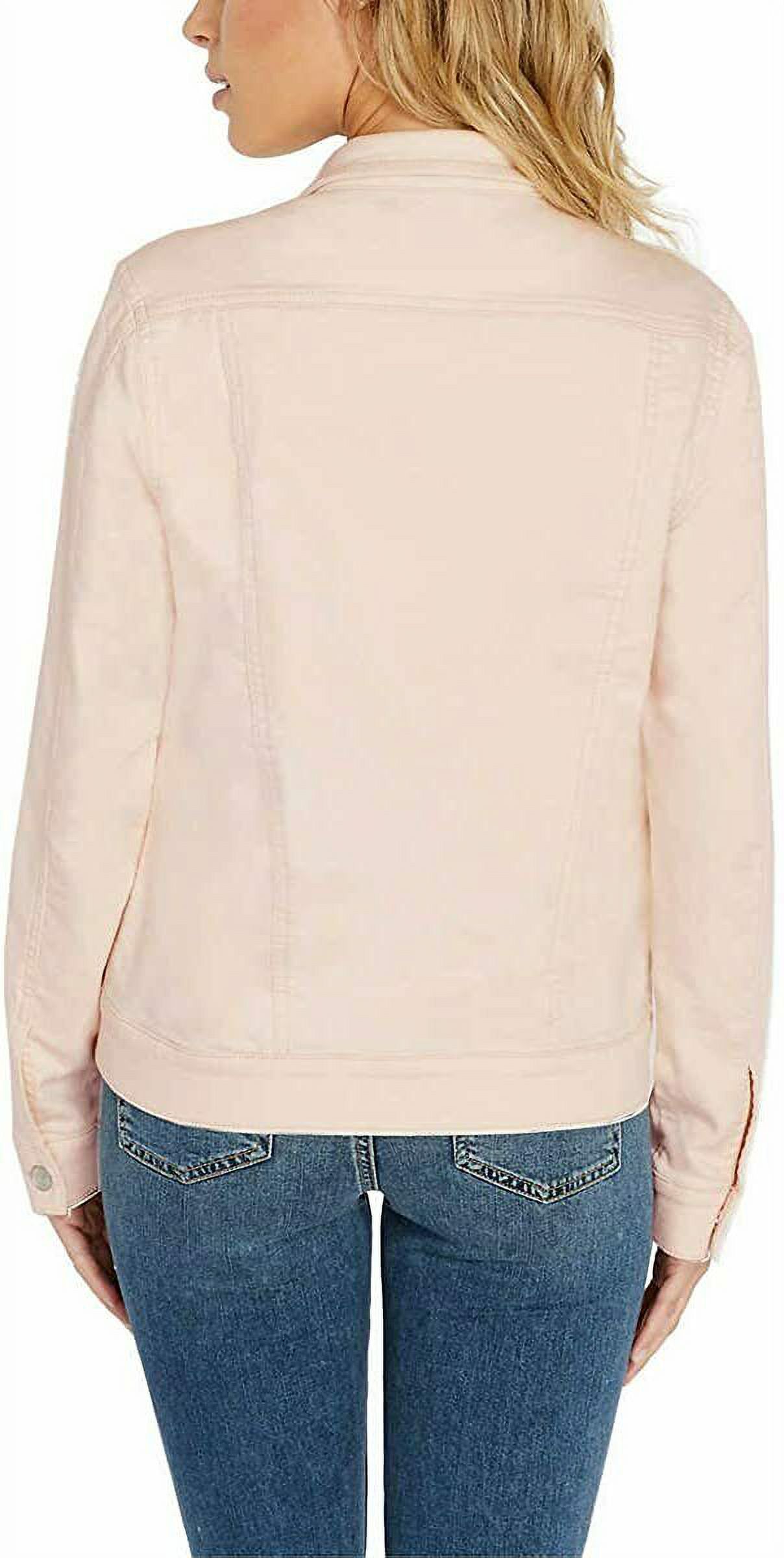 Buffalo David Bitton Womens Knit Denim Jacket (Light Pink, X-Large) - image 3 of 7