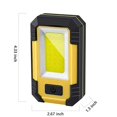 thumbnail image 3 of Luces de trabajo LED, luz mecánica magnética recargable, luz de trabajo portátil para Camping, reparación de automóviles, lúmenes altos, amarillo brillante, 3 of 5