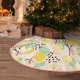 thumbnail image 6 of Daiia Lemon Leaves Drawing Merry Christmas Tree Skirt , Xmas Large Lace-up Tree Skirt, Santa Snowflakes Rustic Home Decorations New Year Party Farmhouse Decor-30", 6 of 7