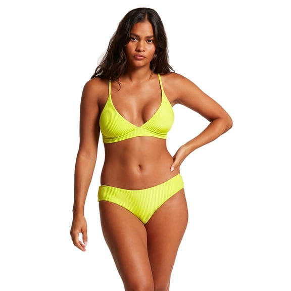 Volcom Simply Rib Cheeky Bikini Bottom Lime L
