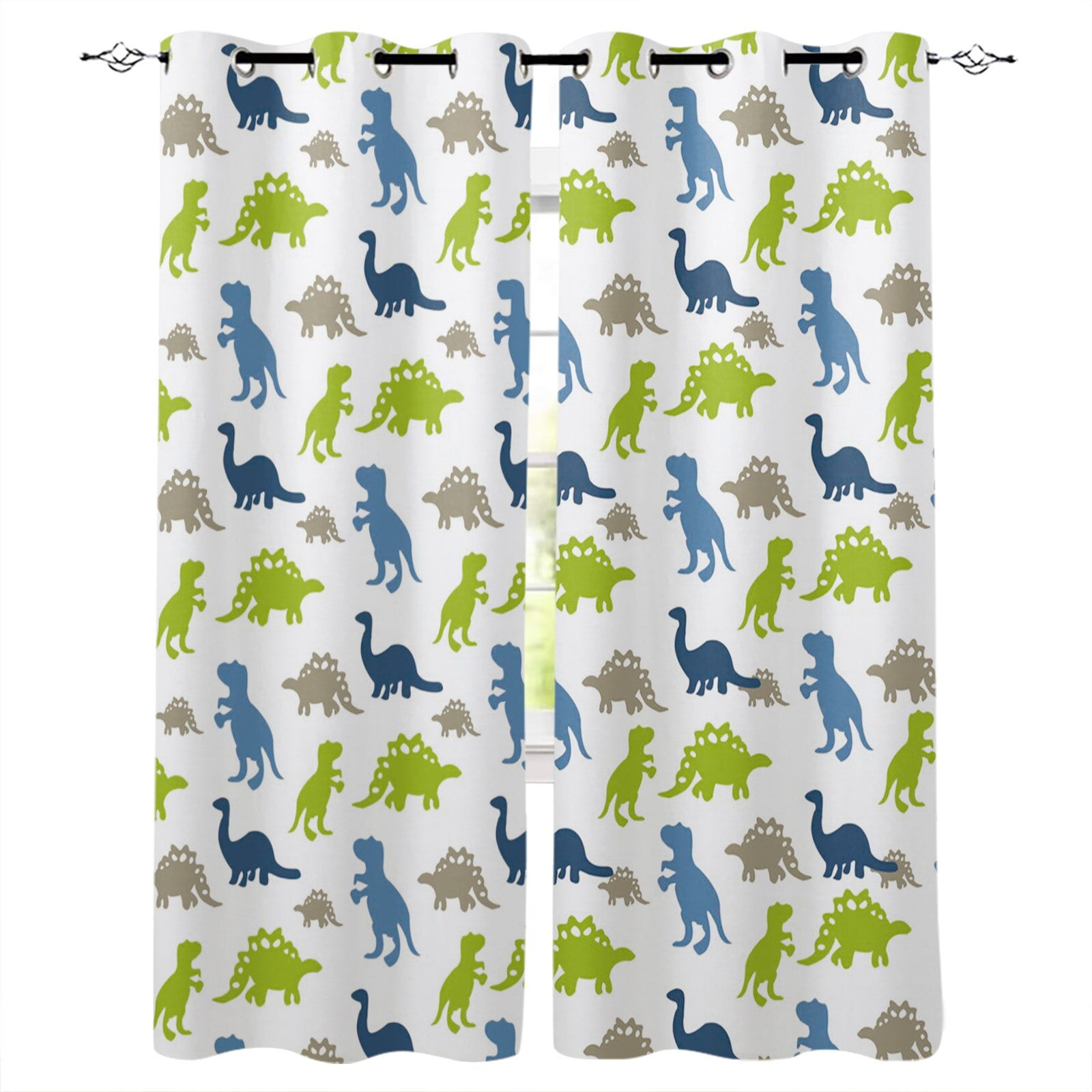 Cartoon Adroable Dinosaur Curtains for Children's Bedroom Living Room