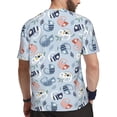 thumbnail image 2 of Rocae Cute Chameleons On Blue for Men's Mesh Quick-Dry Short Sleeve Workout T-Shirt,Mens Crew Neck Tee Lightweight Soft Classic T Shirts 3X-Large, 2 of 9