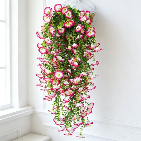 HomeKingdee Wall Hanging Artificial Morning Glory Vine – Garden Decor