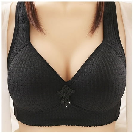 fheaev Wireless Bra For Women No Underwire Push Up Bra Full Coverage Comfortable Soft Gathering Lightweight Breathable T-Shirt Bra Everyday Bras Regular Bras Minimizer Bras