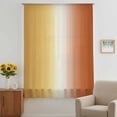 thumbnail image 3 of Burnt Orange Yellow Ombre Sheer Curtains 54" Long, Contemporary Art Abstract Aesthetics Light Filering Curtains, Breathable Simi Curtain Privacy Drapes for Kitchen Bathroom Small Window Treatment, 3 of 9