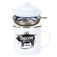 thumbnail image 2 of Grease Container for Kitchen,Bacon Grease Container,Bacon Grease Saver with Strainer,Enamel Grease Canister Grease Canister with Strainer 2000ml with Strainer Includes Free Spatula, 2 of 7