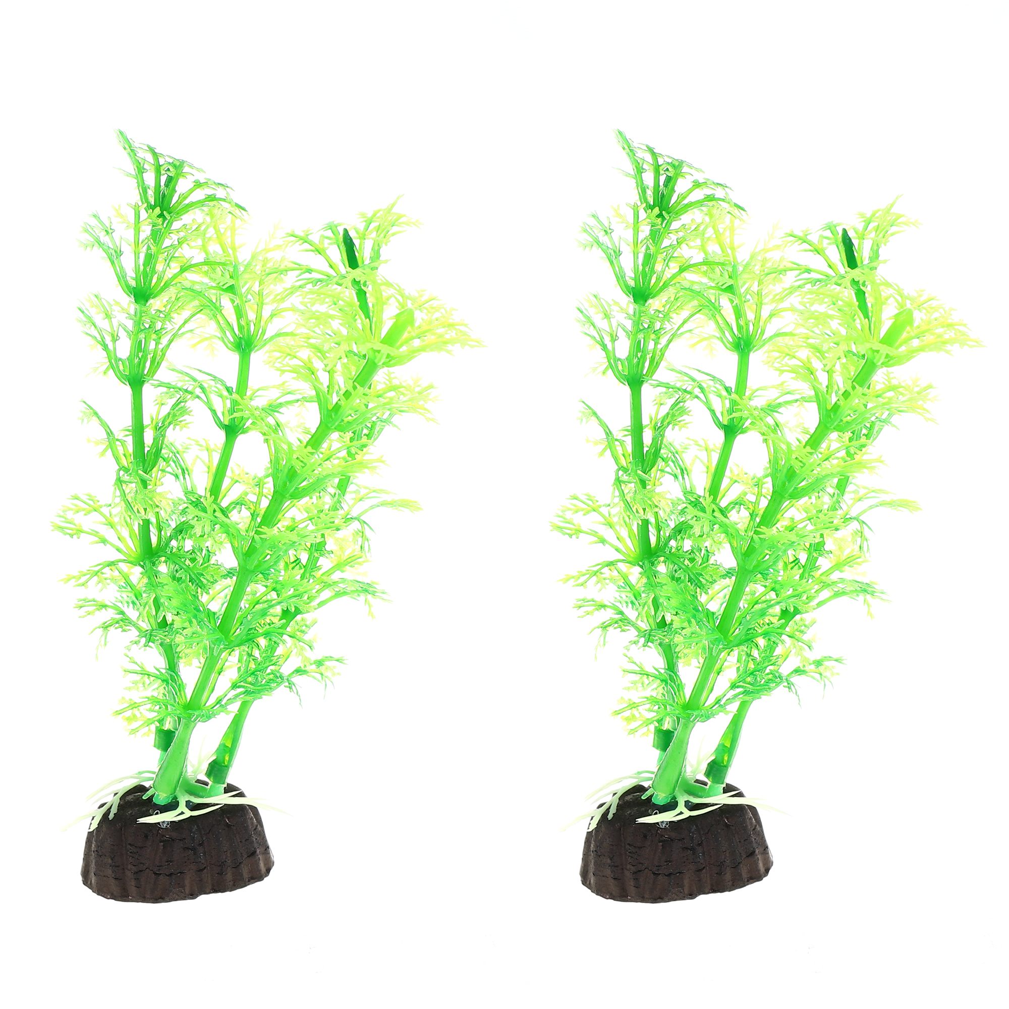 Unique Bargains 2 Pcs Aquarium Plants Decorations Artificial Aquatic