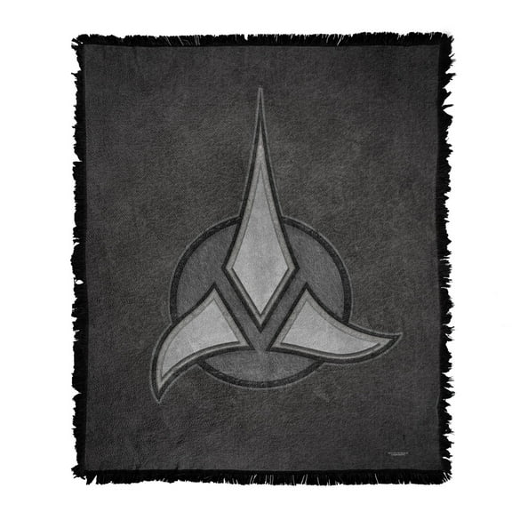 Star Trek Blanket, 50'x60' Klingon Empire Woven Tapestry Cotton Blend Fringed Throw