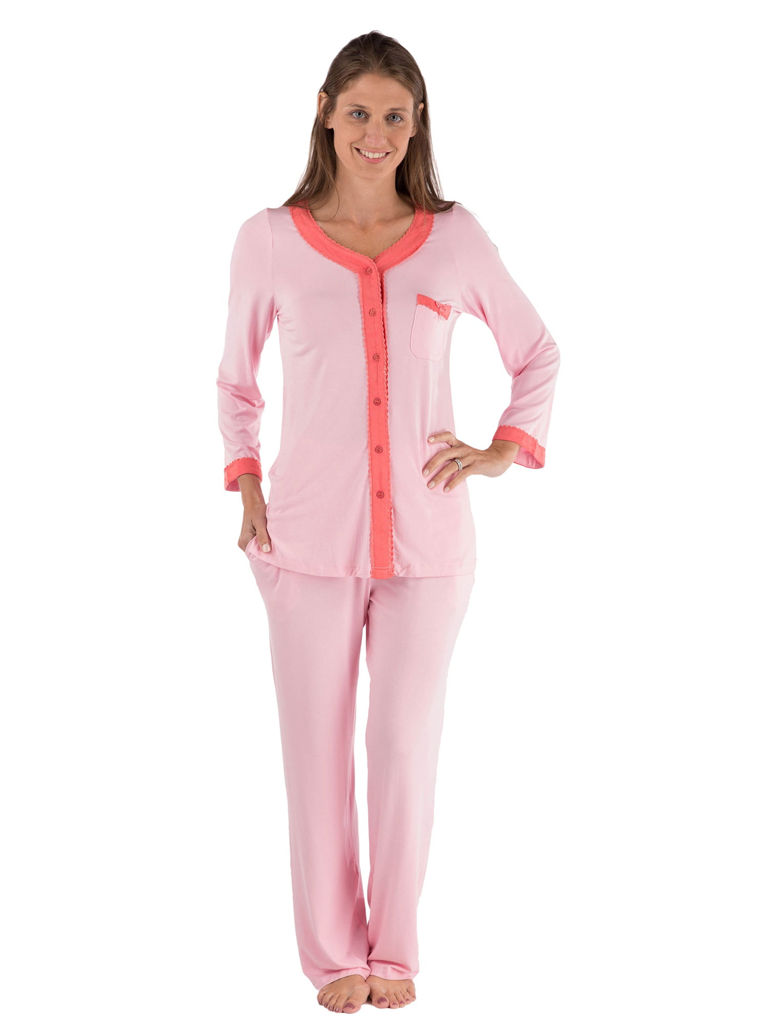 Texere - Women's Long Sleeve Pajama Set - Button Up Sleepwear by Texere