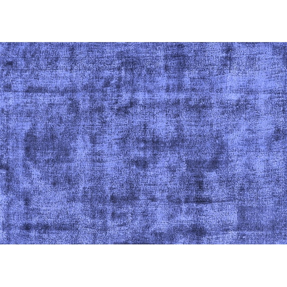 Ahgly Company Machine Washable Indoor Rectangle Oriental Blue Industrial Area Rugs, 3' x 5'