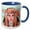 Blue/White, variant on 3drose, Maiden of the Red Tailed Hawk, 15oz Two-tone Blue Mug