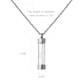 thumbnail image 6 of Anavia Stainless Steel Glass Bottle Hourglass Cremation Vial Urn Pendant Charm Necklace for Ash Memorial Keepsake for Men Women Pets - [Black Necklace], 6 of 8
