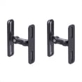 thumbnail image 1 of 1pair GU15II Universal 304 Stainless Steel Sound Speaker Wall Bracket Mount Audio Stand Sound Box Rack,2 * brackets,Black, 1 of 6