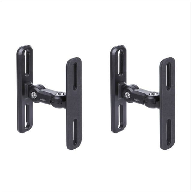 1pair GU15II Universal 304 Stainless Steel Sound Speaker Wall Bracket Mount Audio Stand Sound Box Rack,2 * brackets,Black