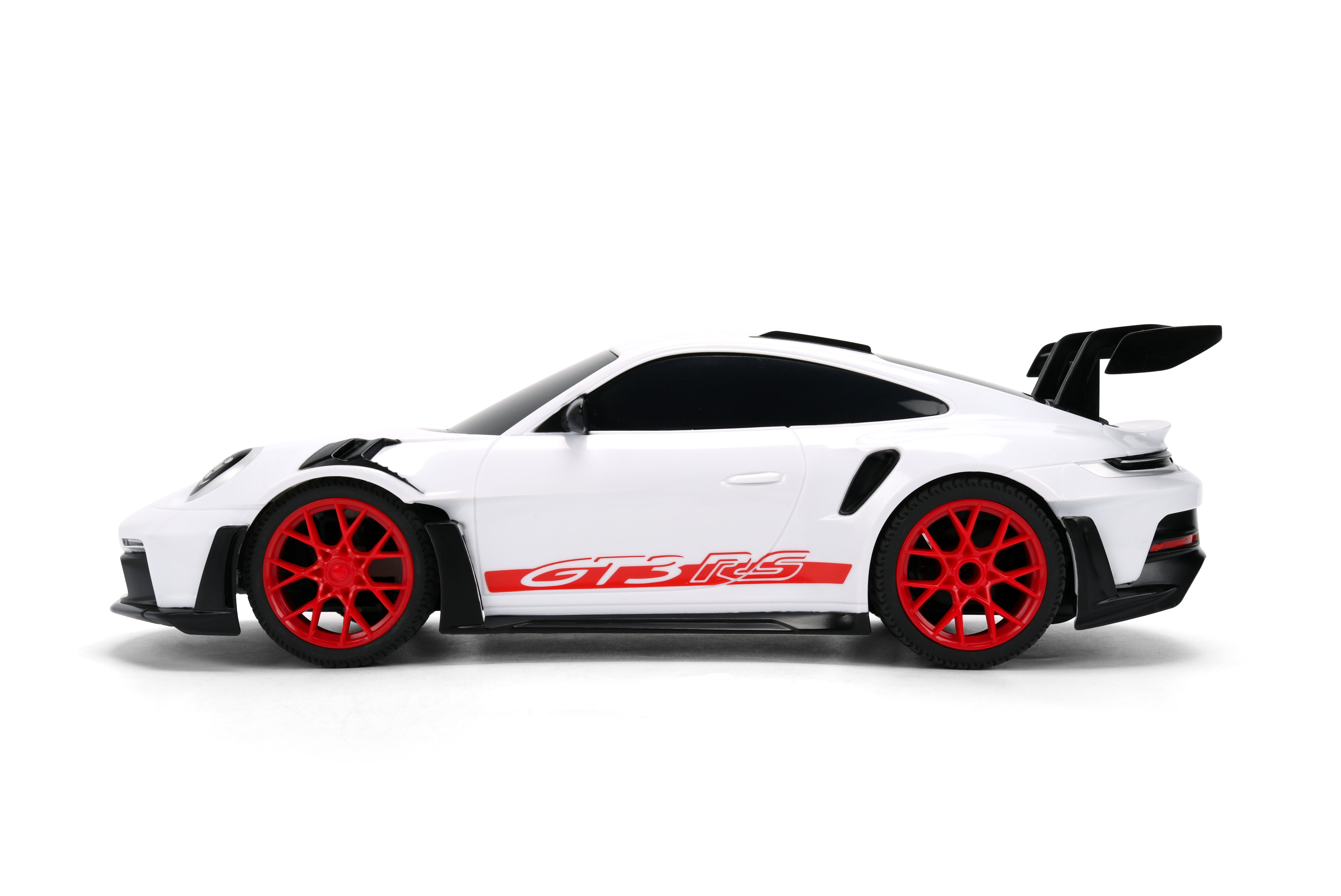 Jada Toys Porsche 911 (992) GT3 RS – 1:16 RC – USB Rechargeable with Turbo Function, Radio Control Cars(White/Red)
