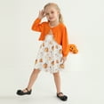 thumbnail image 3 of GYRATEDREAM Toddler Girl Sleeveless Dresses and Long Sleeve Ruffle Cardigan 2 Piece Halloween Outfits, 3 of 7