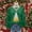 Green#19, variant on Crewneck Sweatshirts for Women Oversized Christmas Pleated Ruffle Trim Pullover Hoodless Sweatshirts Tops Womens Casual Christmas Graphic Print Round Neck Loose Lantern Sleeve Xmas Sweatshirt