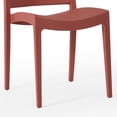 thumbnail image 5 of WestinTrends Playa Modern Polypropylene Stackable Plastic Patio Dining Chair (Set of 2), Red, 5 of 13